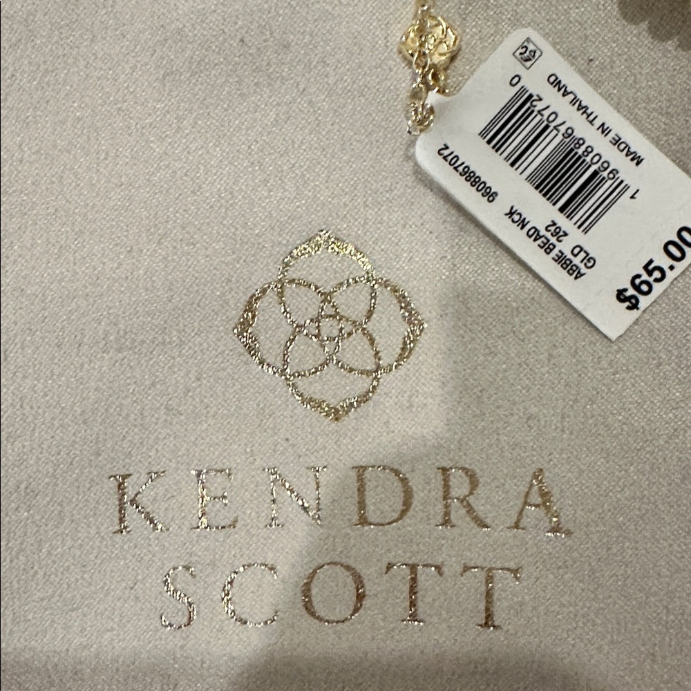 Kendra Scott Abbie beaded necklace gold natural mother of pearl - Picture 2 of 3
